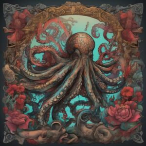 Octopus entangled in the wreckage of an ancient vessel Design Featuring neo-traditional style tattoo