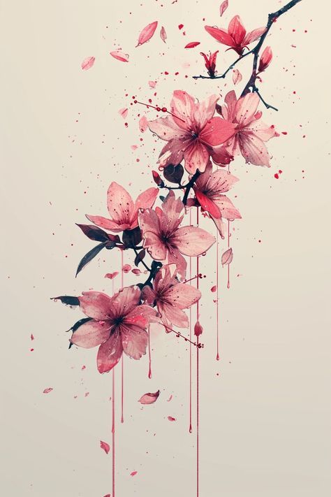 falling sakura designed featuring japanese style AI Ink All falling sakura designed featuring Japanese style tattoo