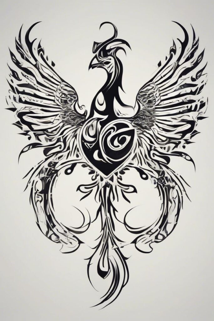 myth phoenix rising from the ashes35tribalstyle AI Ink All myth phoenix rising from the ashes designed featuring tribal style tattoo