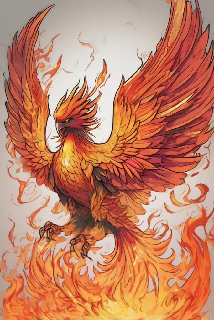 myth phoenix rising from the ashes7animestyle AI Ink All myth phoenix rising from the ashes designed featuring anime style tattoo